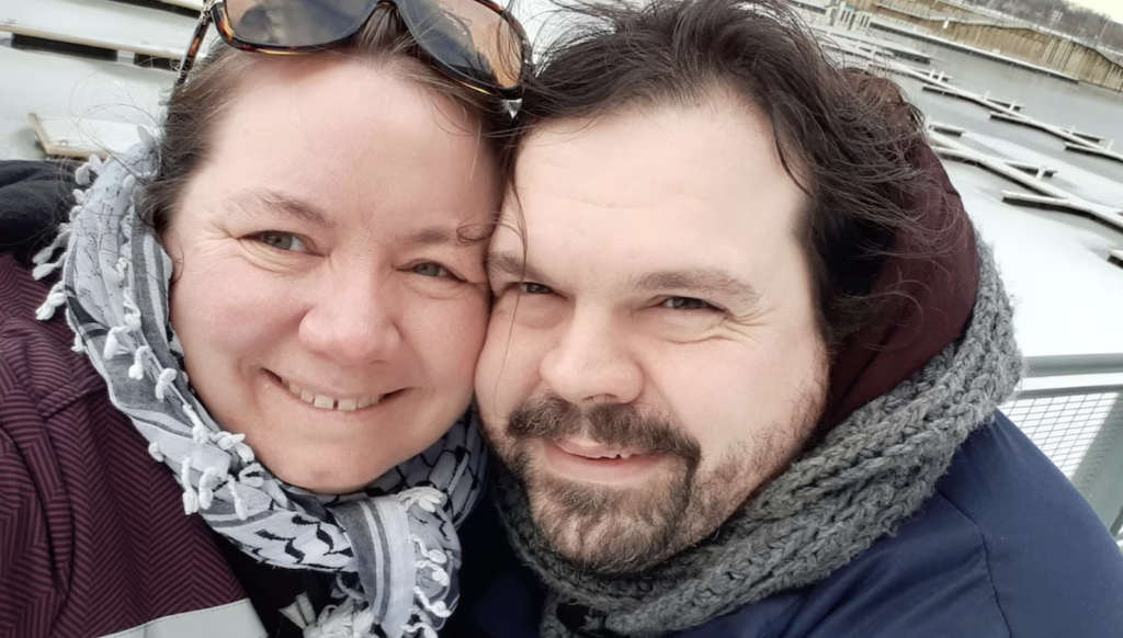 Marie G. avec son époux